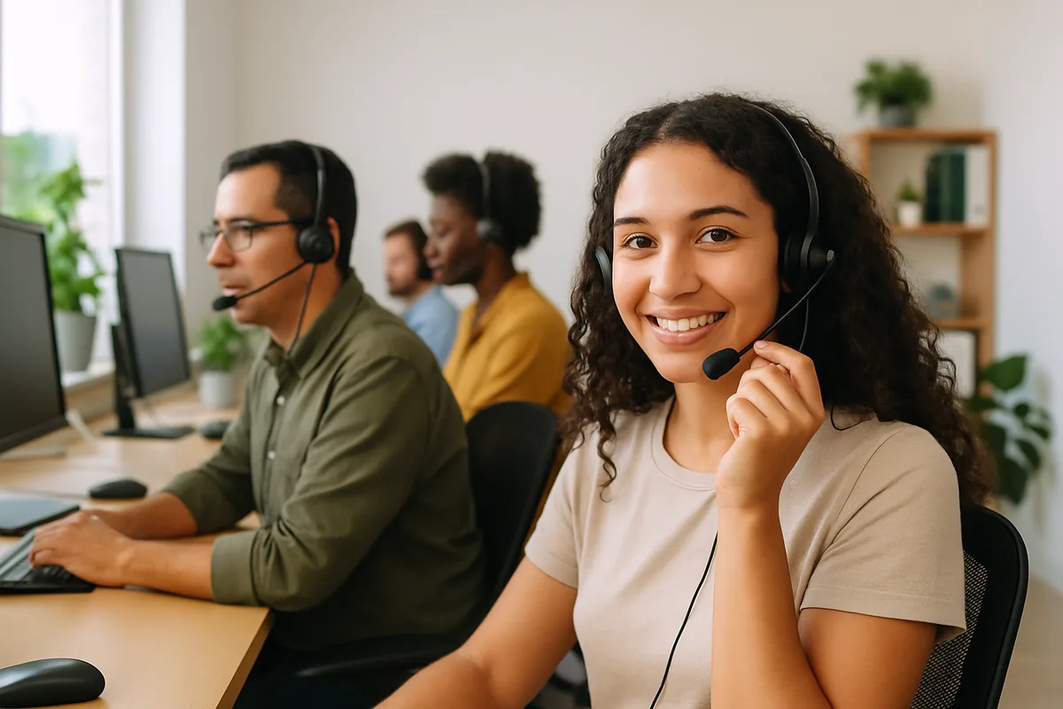 Ilustração editorial sobre absenteísmo em call center
